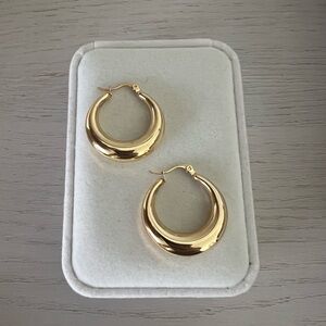 Gold Colored Hoop Earrings
